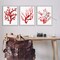 Stupell Industries Bold Red Coral 3pc Framed Giclee Wall Art Set Design by Patti Mann
